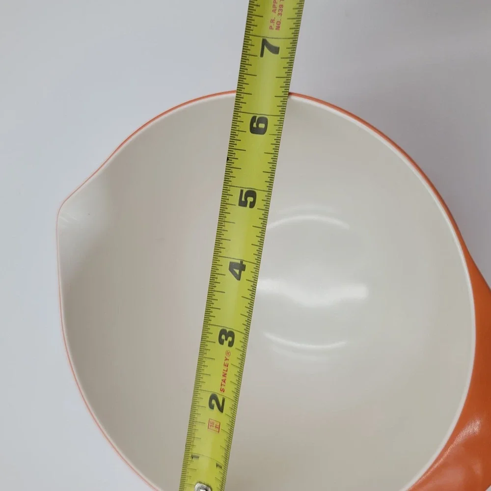 Orange‎ Melamine Nesting Mixing Bowl Set with Pour Spout 3 Piece Set